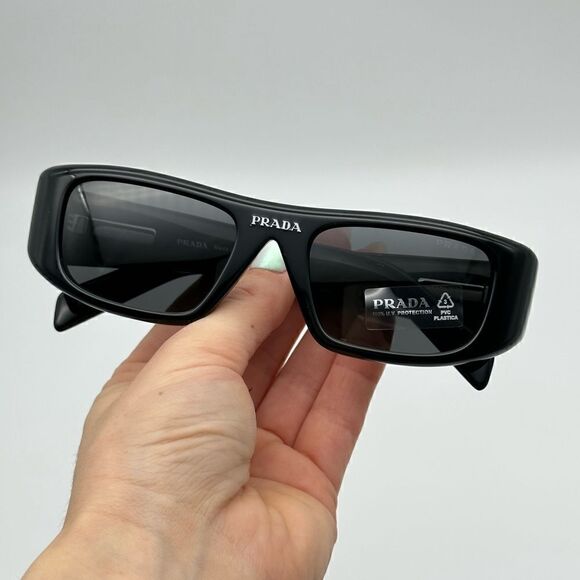 PRADA Sunglasses PR20WS 1AB5S0 Black/Dark Grey Women NEW - Picture 10 of 13